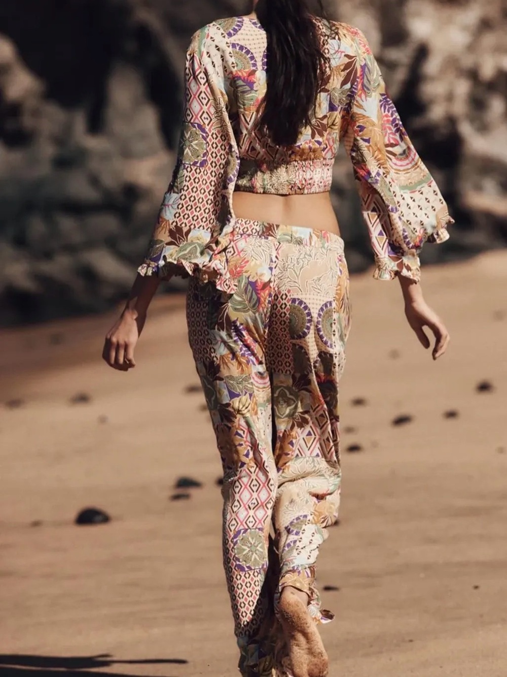 ZARA SUMMER COLLECTION BOHO PATCHWORK SET size S - Picture 2 of 4